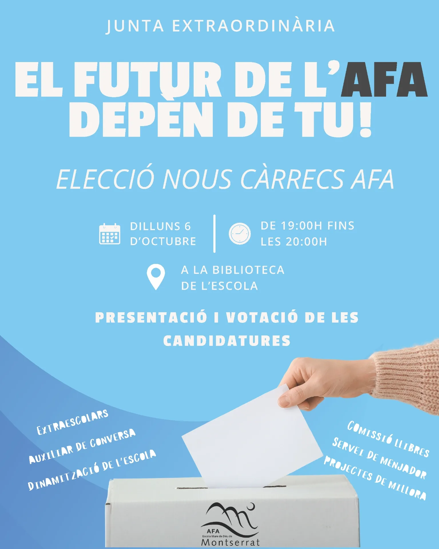 ATENCIÓ FAMÍLIES! El futur de l’AFA depèn de TU!